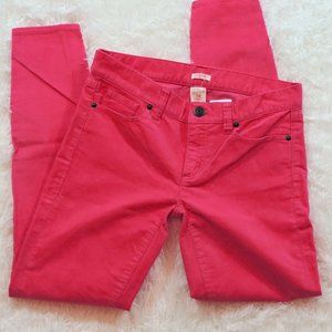 J Crew Women’s Size 24 Pink Toothpick Vintage Corduroy Pants NEW $79
